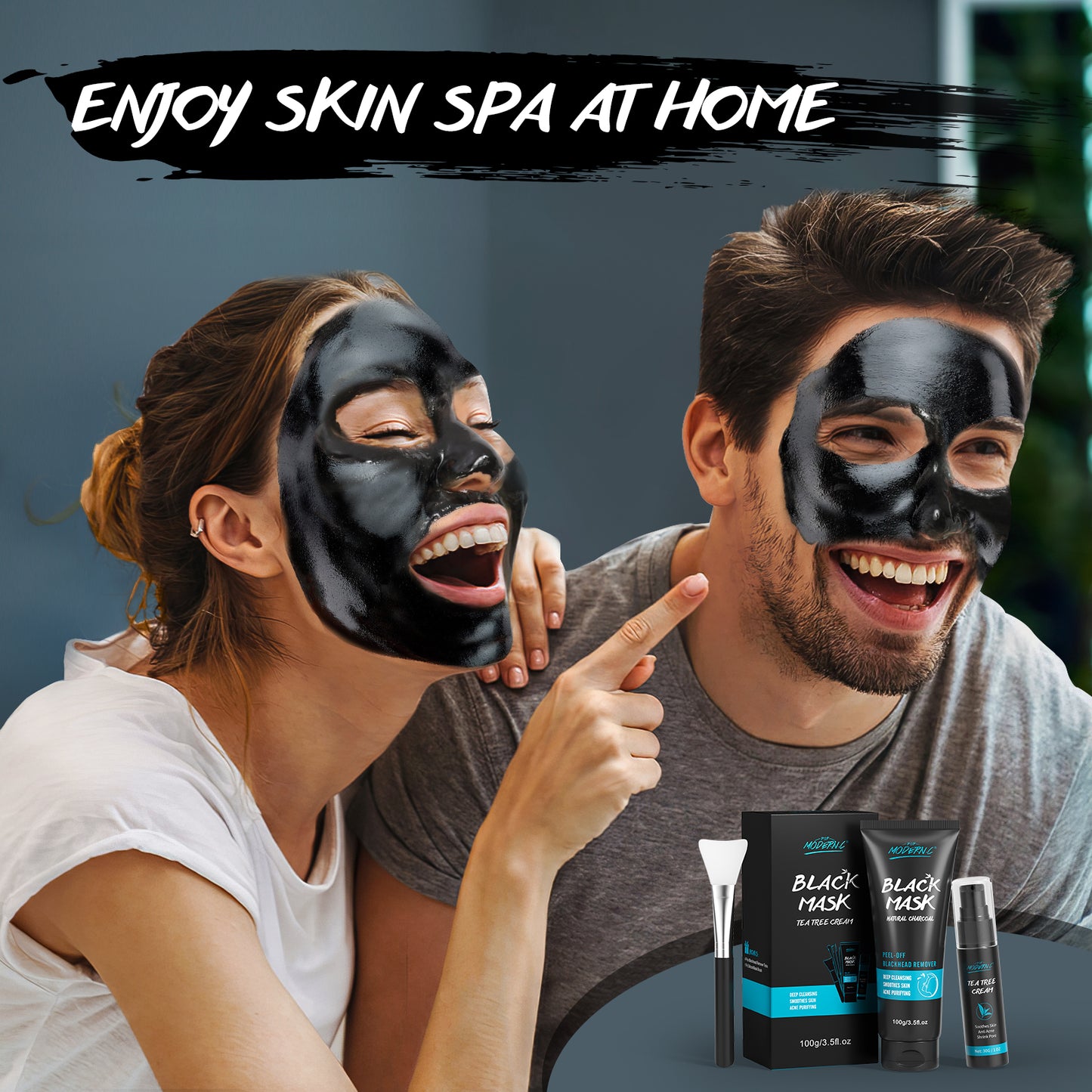 EcoCare Blackhead Removal Skincare Kit – Peel-Off Charcoal Mask, Tea Tree