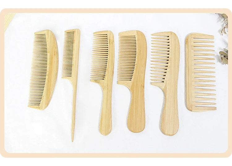 EcoCare Bamboo Comb Set – 3-Pack for Hair & Beard