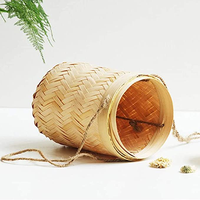 EcoHome Handwoven Bamboo Storage Basket – Natural