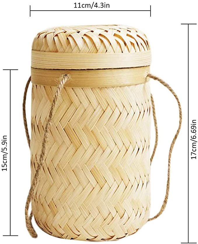 EcoHome Handwoven Bamboo Storage Basket – Natural