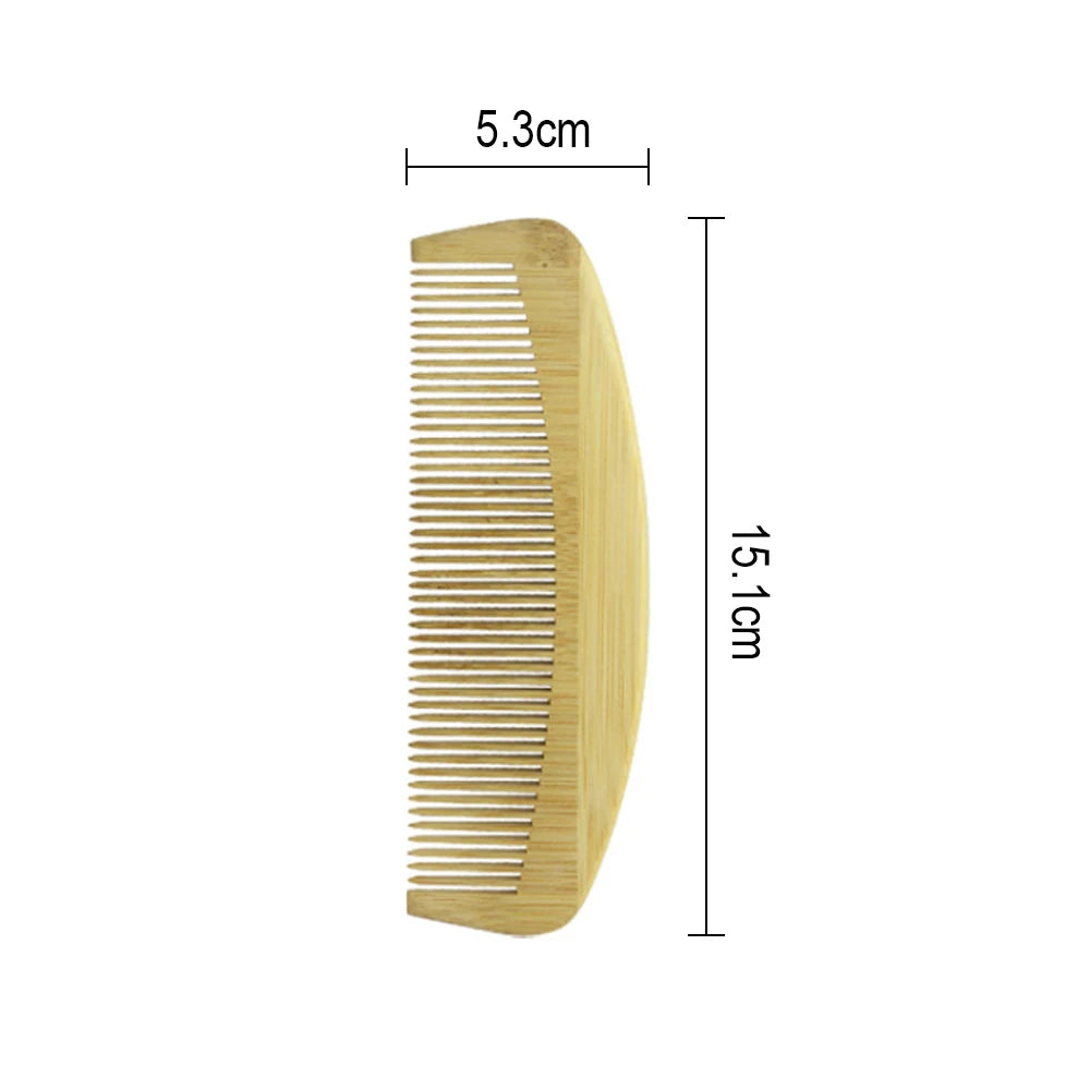 EcoCare Bamboo Comb Set – 3-Pack for Hair & Beard