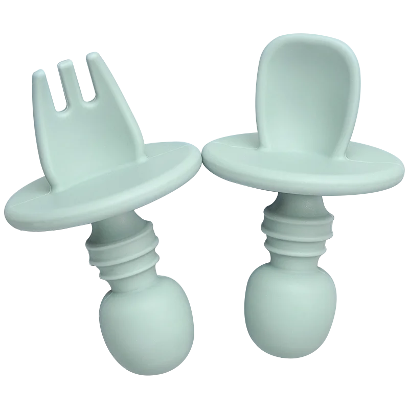 Ecolittle Silicone Anti-Choke Training Fork & Spoon Set – Multi-Color