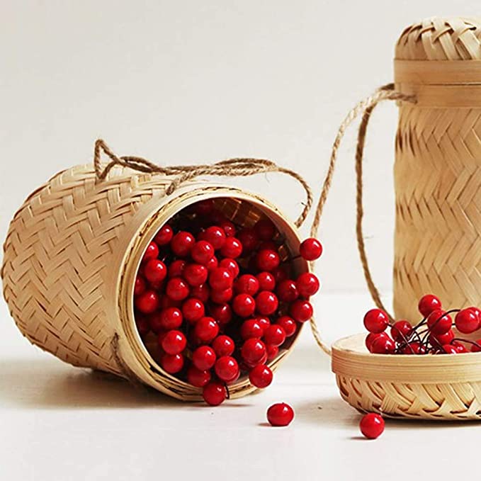 EcoHome Handwoven Bamboo Storage Basket – Natural