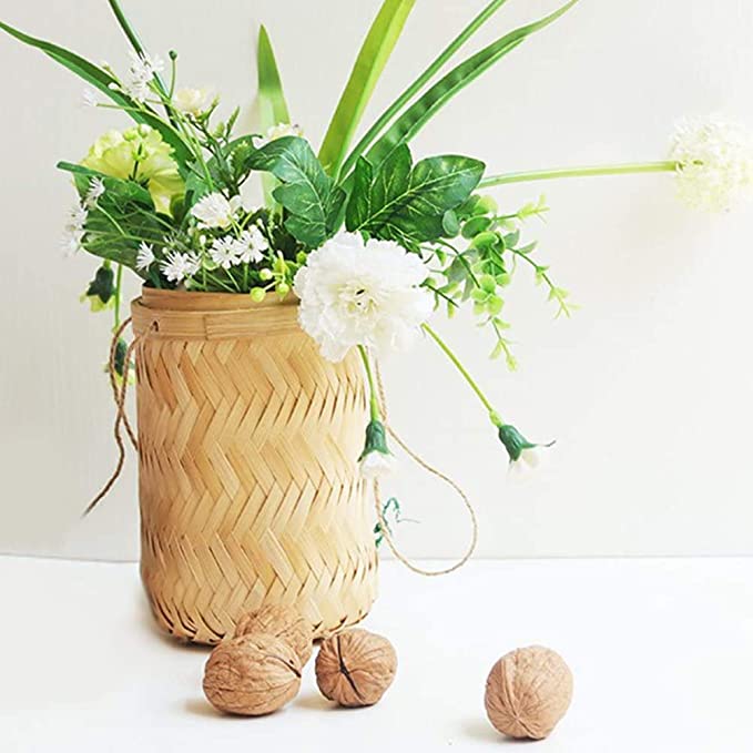 EcoHome Handwoven Bamboo Storage Basket – Natural