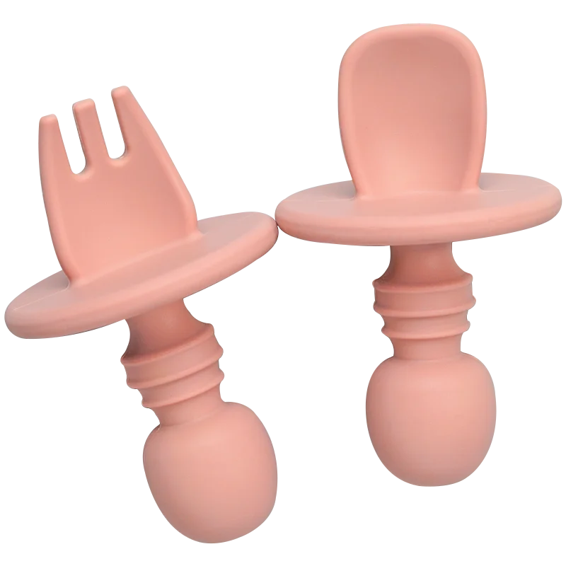 Ecolittle Silicone Anti-Choke Training Fork & Spoon Set – Multi-Color