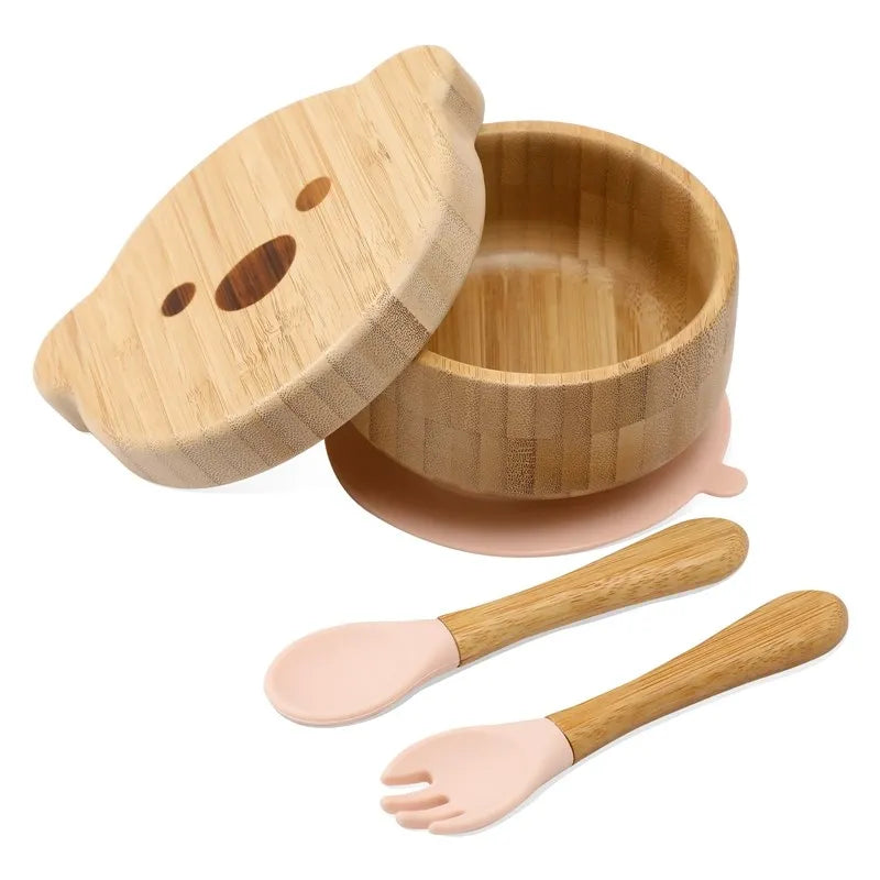 Ecolittle 10-Piece Bamboo & Silicone Baby Feeding & Teething Set
