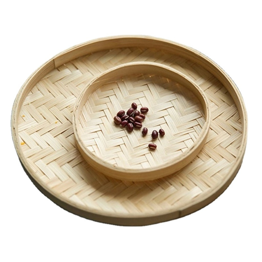 EcoHome Hand-Painted Bamboo Strainer – Decorative & Functional