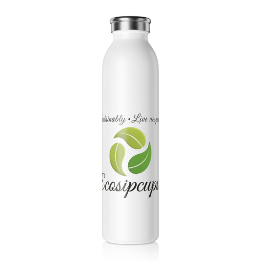 Eco-Friendly Slim Water Bottle - Sip Sustainably with Ecasipcups