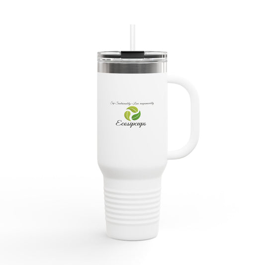 Eco-Friendly Insulated Travel Mug - 40oz with Sustainability Design