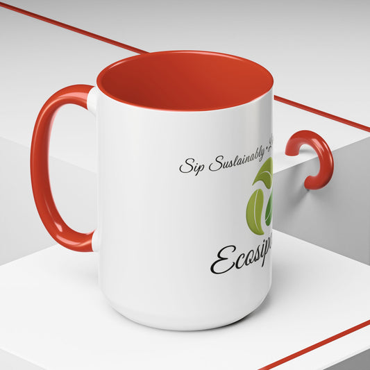 Ecosipcups Accent Coffee Mug - Sip Sustainably, Live Responsibly