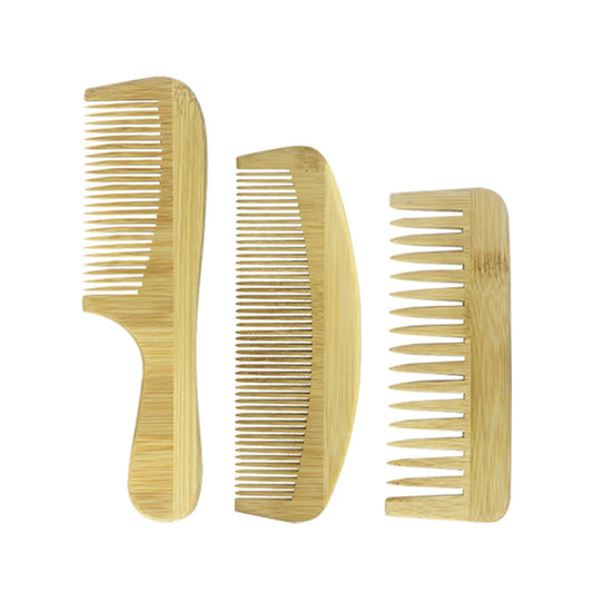 EcoCare Bamboo Comb Set – 3-Pack for Hair & Beard