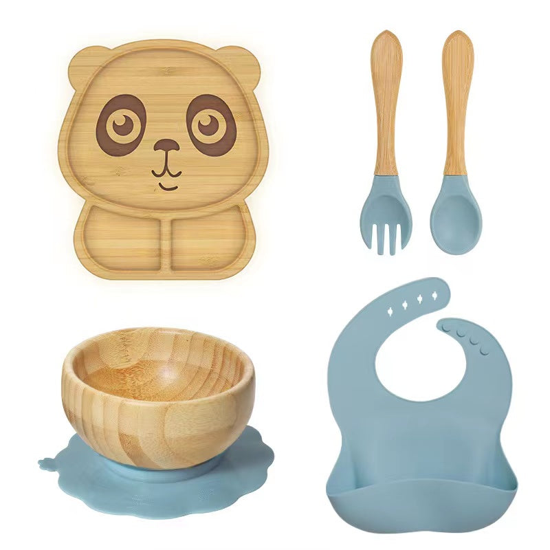 Ecolittle Bamboo & Silicone Baby Feeding Set – Octopus Design