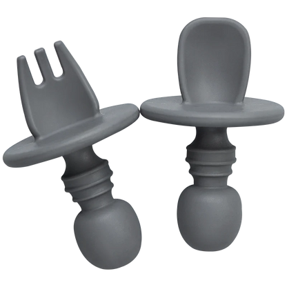 Ecolittle Silicone Anti-Choke Training Fork & Spoon Set – Multi-Color