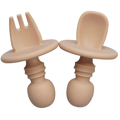 Ecolittle Silicone Anti-Choke Training Fork & Spoon Set – Multi-Color