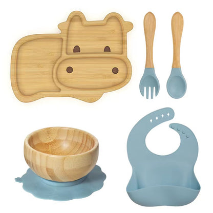 Ecolittle Bamboo & Silicone Baby Feeding Set – Octopus Design