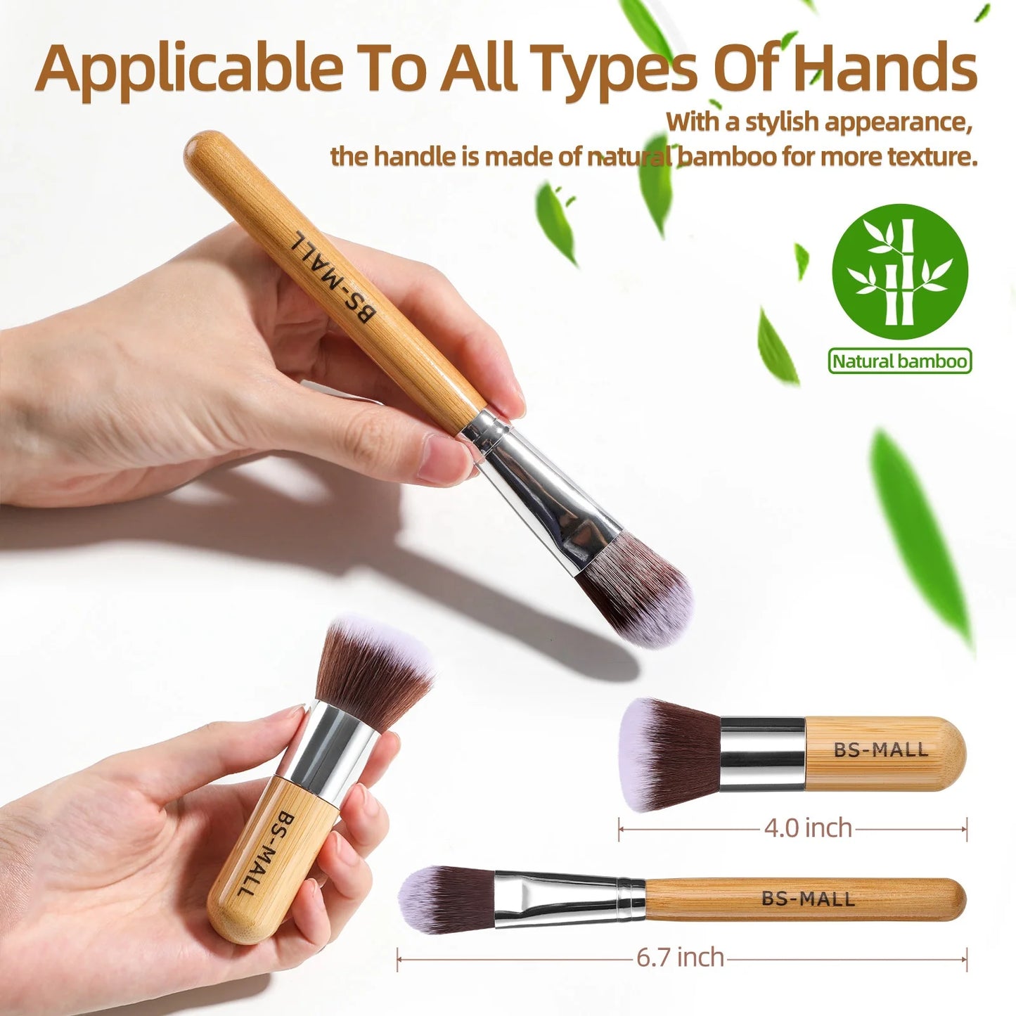 EcoCare Bamboo Makeup Brush Set – 11-Piece Vegan Beauty Kit