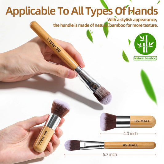 EcoCare Bamboo Makeup Brush Set – 11-Piece Vegan Beauty Kit