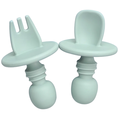 Ecolittle Silicone Anti-Choke Training Fork & Spoon Set – Multi-Color