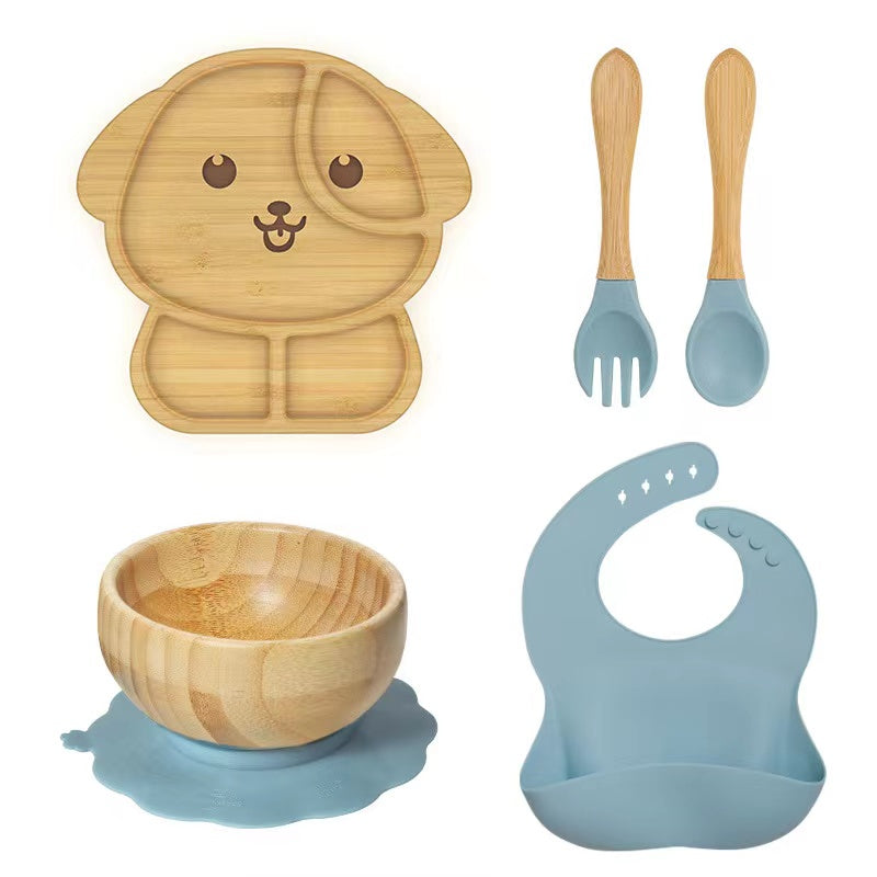 Ecolittle Bamboo & Silicone Baby Feeding Set – Octopus Design