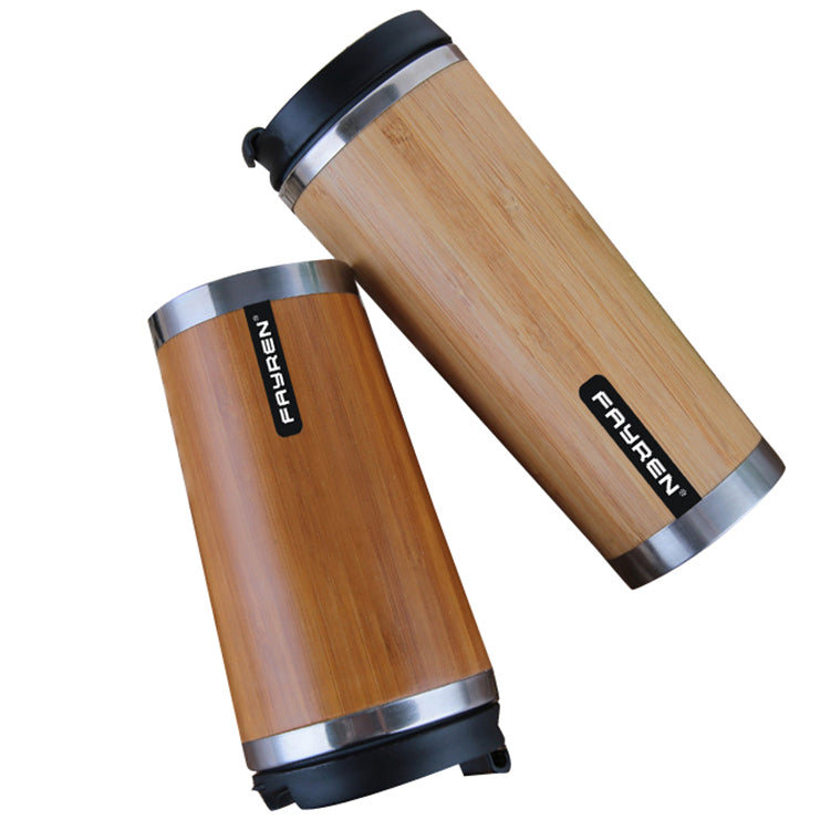 EcoSip™ Bamboo Travel Mug – Leak-Proof, Stainless Steel Insulated