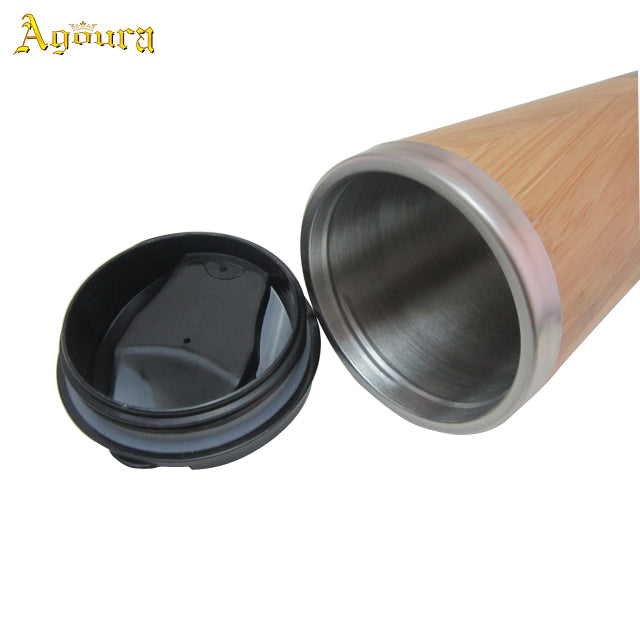 EcoSip™ Classic Bamboo Travel Mug – Stainless Steel Insulated (480ml)