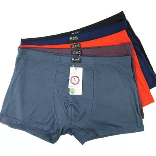 EcoWear Bamboo Classic Men’s Boxer Briefs – 4-Pack Multi-Color