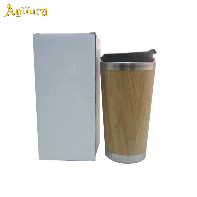 EcoSip™ Classic Bamboo Travel Mug – Stainless Steel Insulated (480ml)
