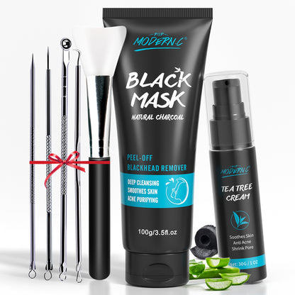 EcoCare Blackhead Removal Skincare Kit – Peel-Off Charcoal Mask, Tea Tree