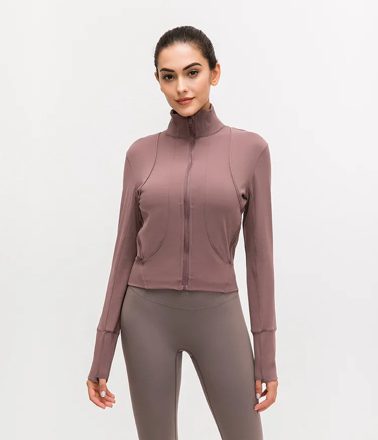 EcoWear Women’s Zip-Up Performance Jacket – Olive