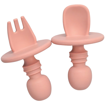 Ecolittle Silicone Anti-Choke Training Fork & Spoon Set – Multi-Color