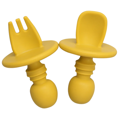 Ecolittle Silicone Anti-Choke Training Fork & Spoon Set – Multi-Color