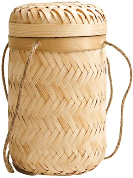 EcoHome Handwoven Bamboo Storage Basket – Natural