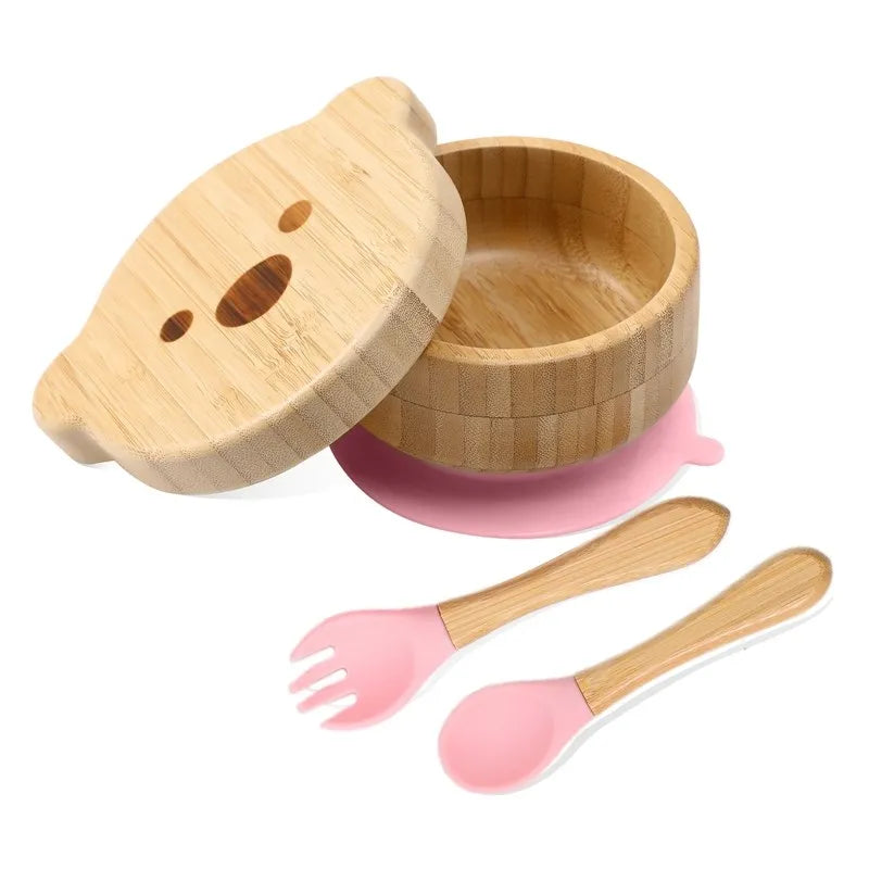 Ecolittle 10-Piece Bamboo & Silicone Baby Feeding & Teething Set