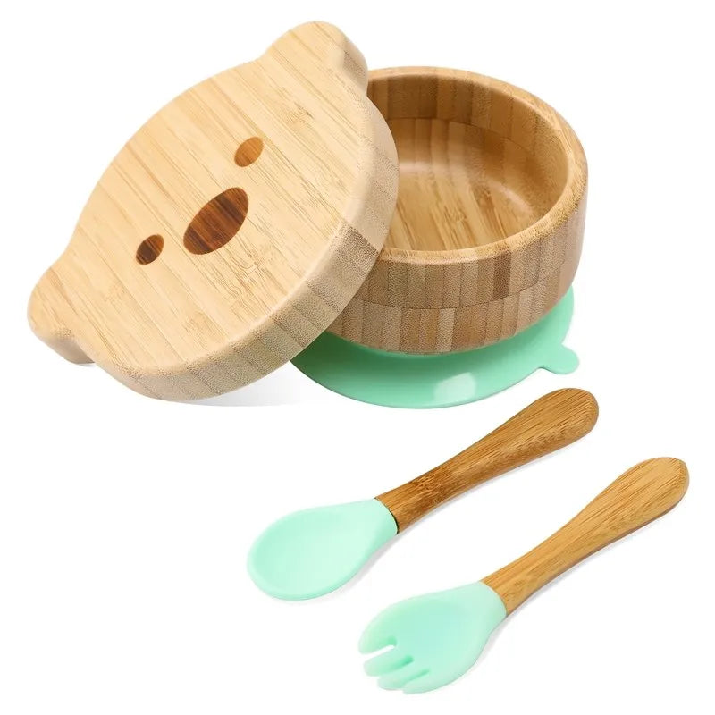 Ecolittle 10-Piece Bamboo & Silicone Baby Feeding & Teething Set