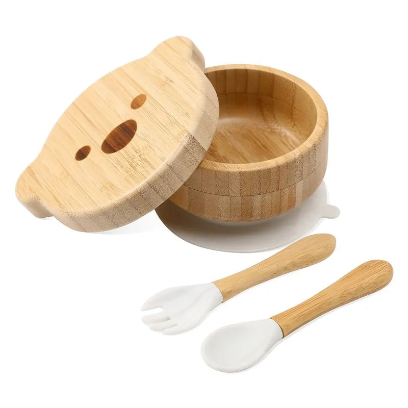 Ecolittle 10-Piece Bamboo & Silicone Baby Feeding & Teething Set